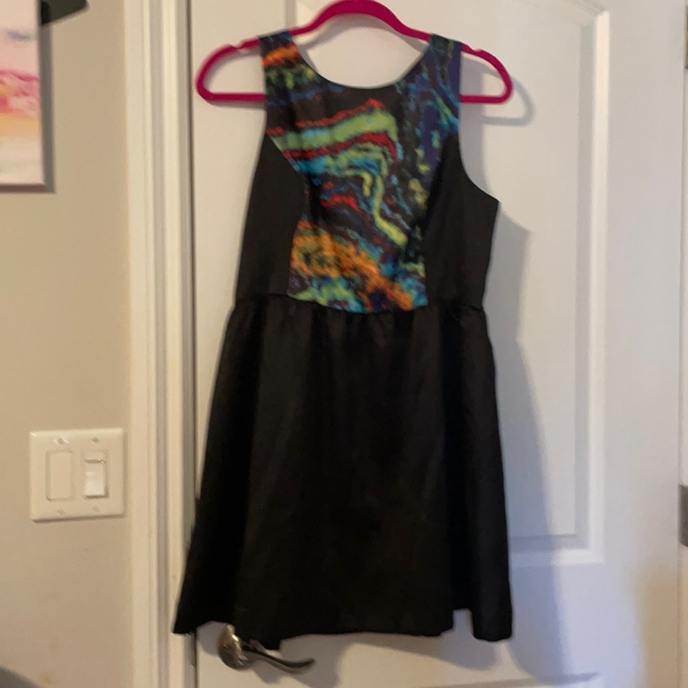 Kensie black dress with multicolor bodice